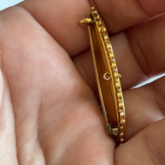 15k/14k Gold Antique Ring with tourmalines. - Picture 13 of 16